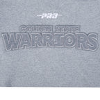 NBA GOLDEN STATE WARRIORS REVERSE FRENCH TERRY CHANDAIL À CAPUCHON EN MOLLETON À ÉPAULES TOMBANTES POUR HOMME (GRIS CHINÉ FONCÉ)