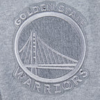 NBA GOLDEN STATE WARRIORS REVERSE FRENCH TERRY CHANDAIL À CAPUCHON EN MOLLETON À ÉPAULES TOMBANTES POUR HOMME (GRIS CHINÉ FONCÉ)