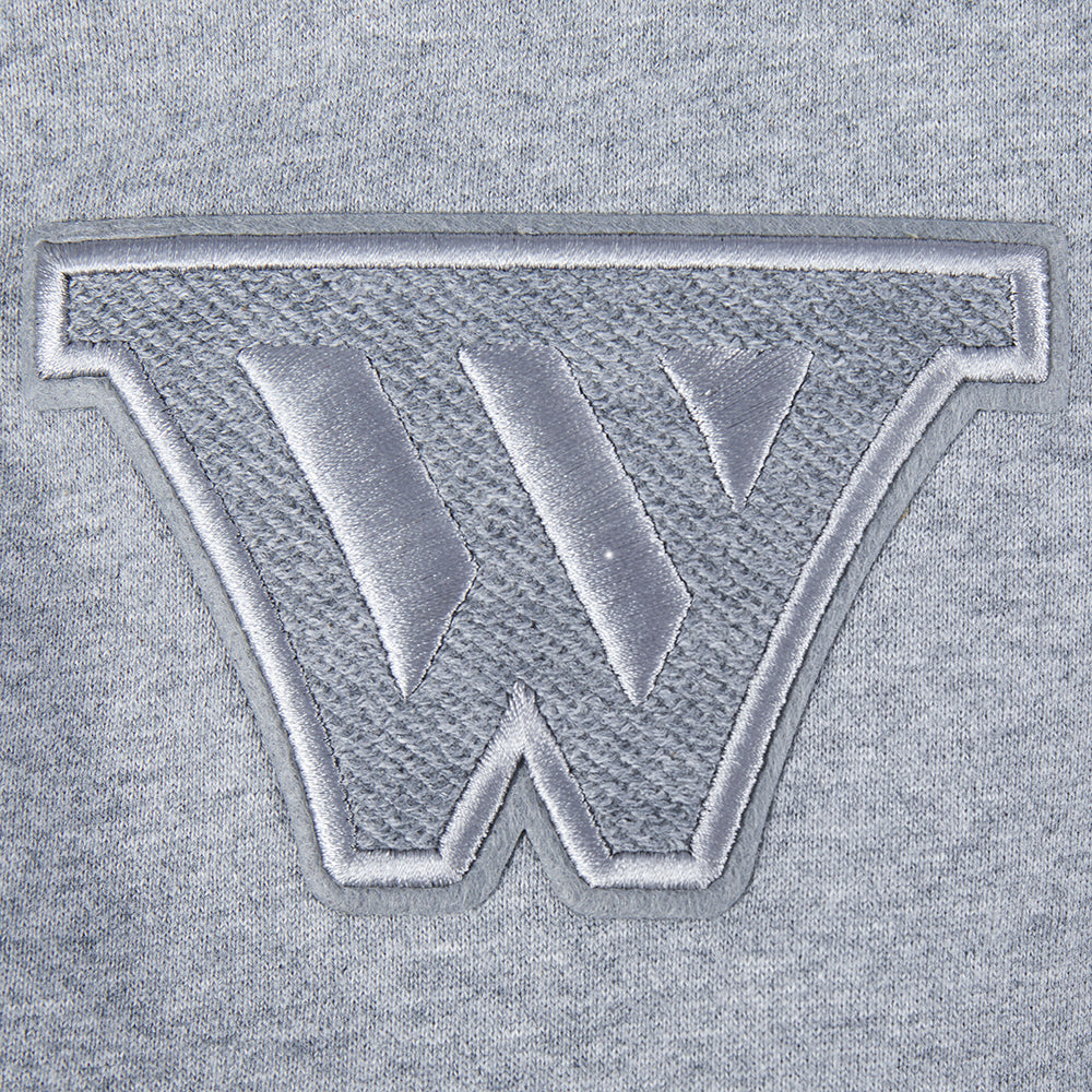 NBA GOLDEN STATE WARRIORS REVERSE FRENCH TERRY CHANDAIL À CAPUCHON EN MOLLETON À ÉPAULES TOMBANTES POUR HOMME (GRIS CHINÉ FONCÉ)