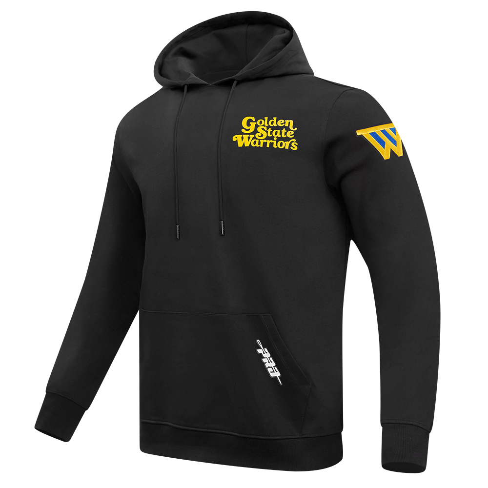 NBA GOLDEN STATE WARRIORS SOUVENIR CHANDAIL À CAPUCHON EN MOLLETON POUR HOMME (NOIR)