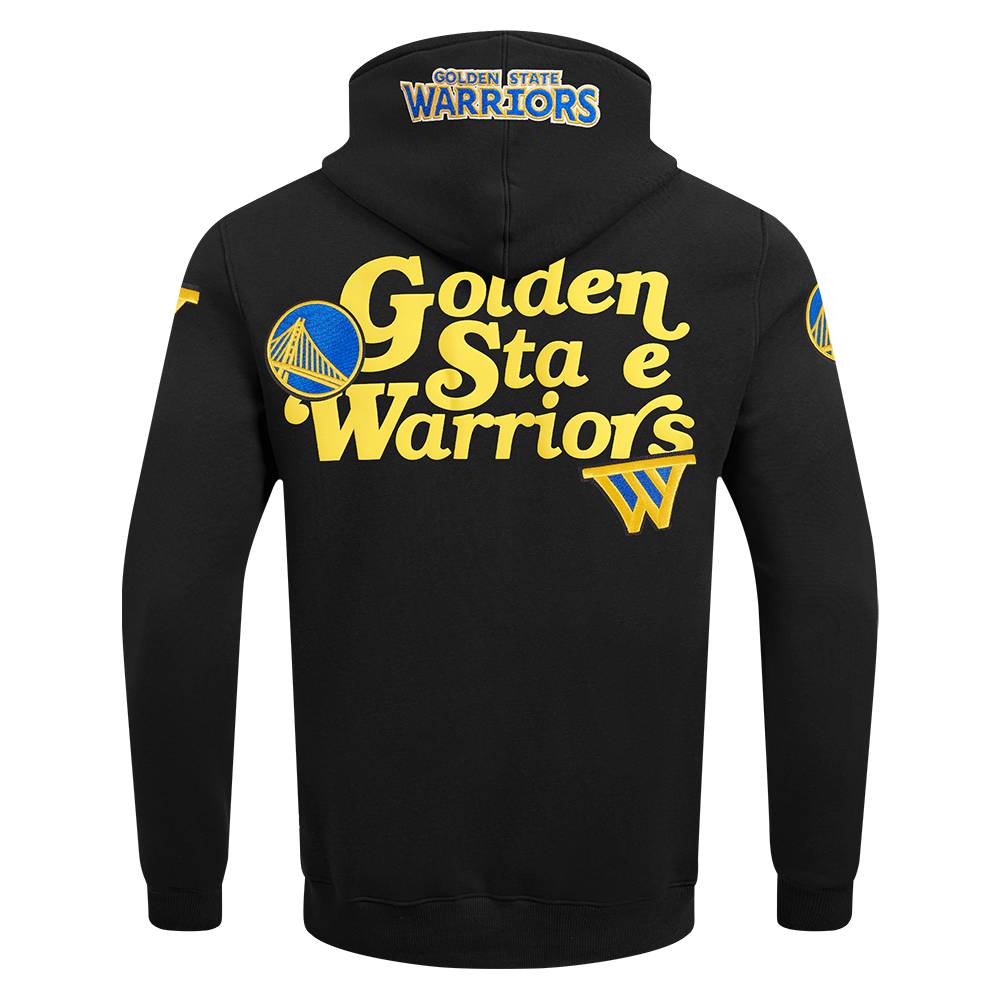NBA GOLDEN STATE WARRIORS SOUVENIR CHANDAIL À CAPUCHON EN MOLLETON POUR HOMME (NOIR)