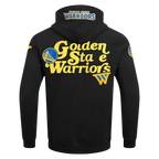 NBA GOLDEN STATE WARRIORS SOUVENIR CHANDAIL À CAPUCHON EN MOLLETON POUR HOMME (NOIR)