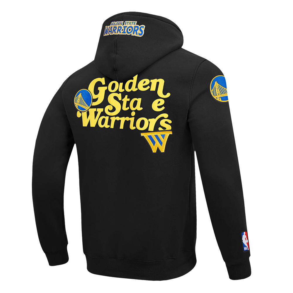 NBA GOLDEN STATE WARRIORS SOUVENIR CHANDAIL À CAPUCHON EN MOLLETON POUR HOMME (NOIR)