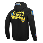 NBA GOLDEN STATE WARRIORS SOUVENIR CHANDAIL À CAPUCHON EN MOLLETON POUR HOMME (NOIR)