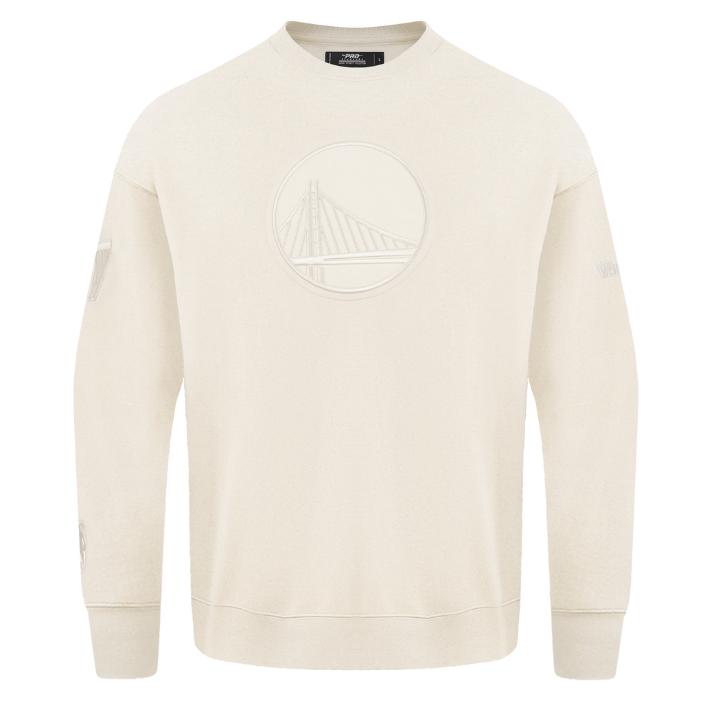 NBA GOLDEN STATE WARRIORS NEUTRAL CHANDAIL À COL ROND EN MOLLETON À ÉPAULES TOMBANTES POUR HOMME POUR HOMME (COQUILLE D'ŒUF)