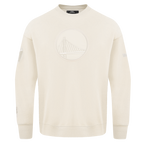 NBA GOLDEN STATE WARRIORS NEUTRAL CHANDAIL À COL ROND EN MOLLETON À ÉPAULES TOMBANTES POUR HOMME POUR HOMME (COQUILLE D'ŒUF)