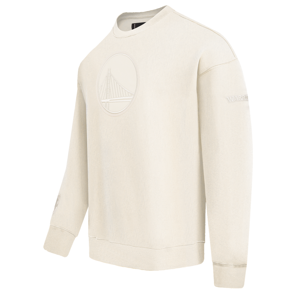 NBA GOLDEN STATE WARRIORS NEUTRAL CHANDAIL À COL ROND EN MOLLETON À ÉPAULES TOMBANTES POUR HOMME POUR HOMME (COQUILLE D'ŒUF)