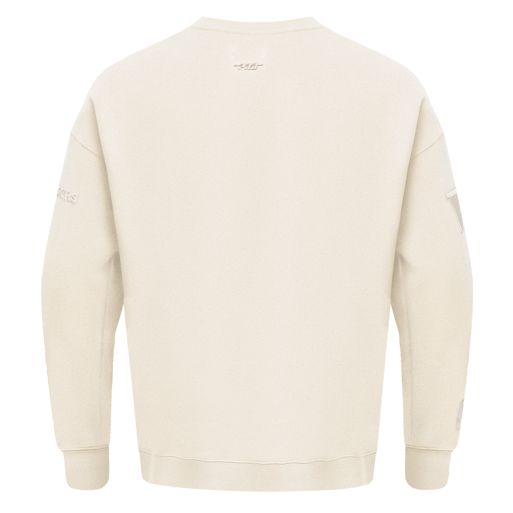 NBA GOLDEN STATE WARRIORS NEUTRAL CHANDAIL À COL ROND EN MOLLETON À ÉPAULES TOMBANTES POUR HOMME POUR HOMME (COQUILLE D'ŒUF)