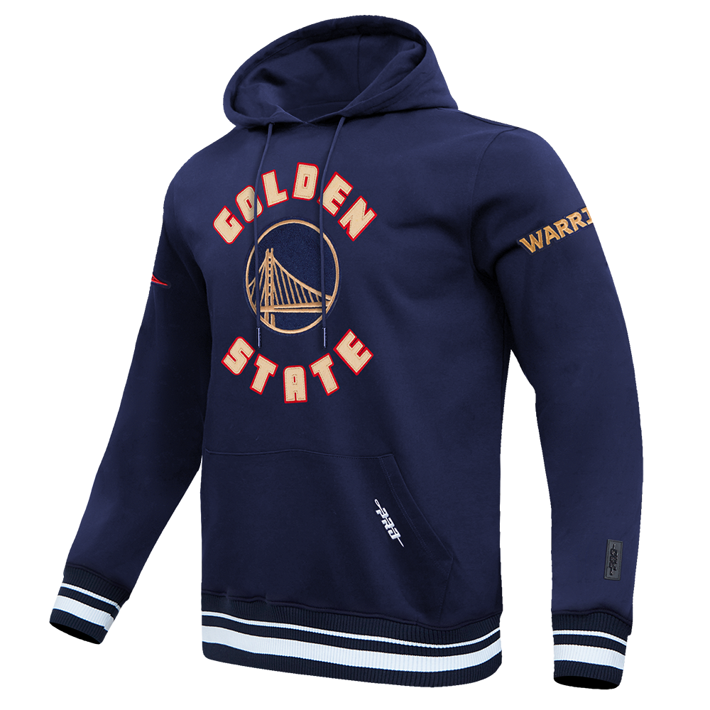 NBA GOLDEN STATE WARRIORS CITY EDITION 24-25 MEN'S RIB FLEECE PULLOVER HOODIE (MIDNIGHT NAVY)