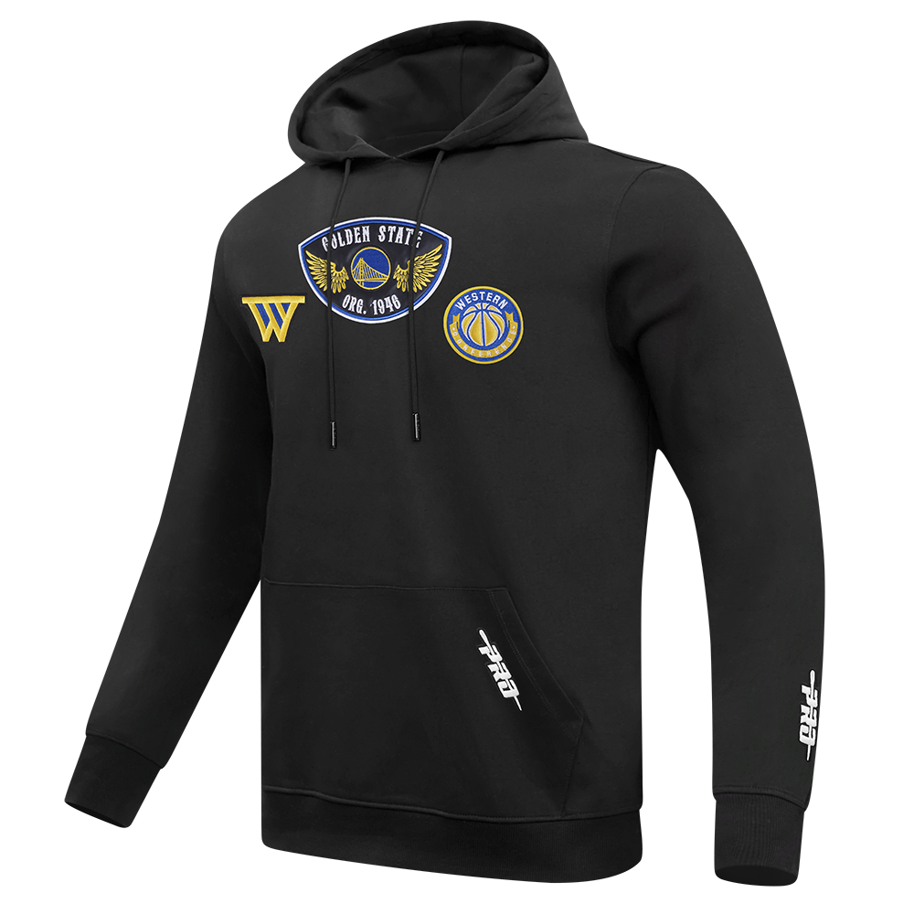 NBA GOLDEN STATE WARRIORS BORN FOR SPORT MEN'S FLC PO HOODIE (BLACK)