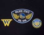 NBA GOLDEN STATE WARRIORS BORN FOR SPORT MEN'S FLC PO HOODIE (BLACK)