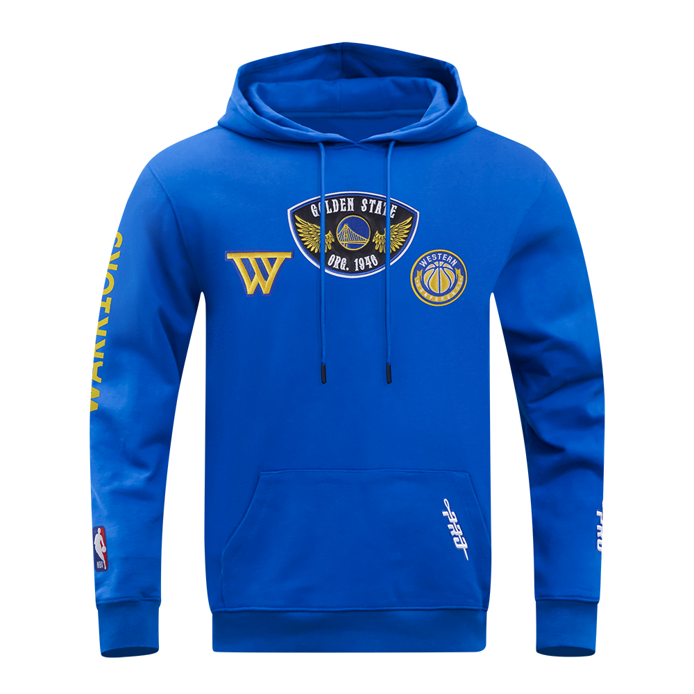 NBA GOLDEN STATE WARRIORS BORN FOR SPORT MEN'S FLC PO HOODIE (ROYAL BLUE)