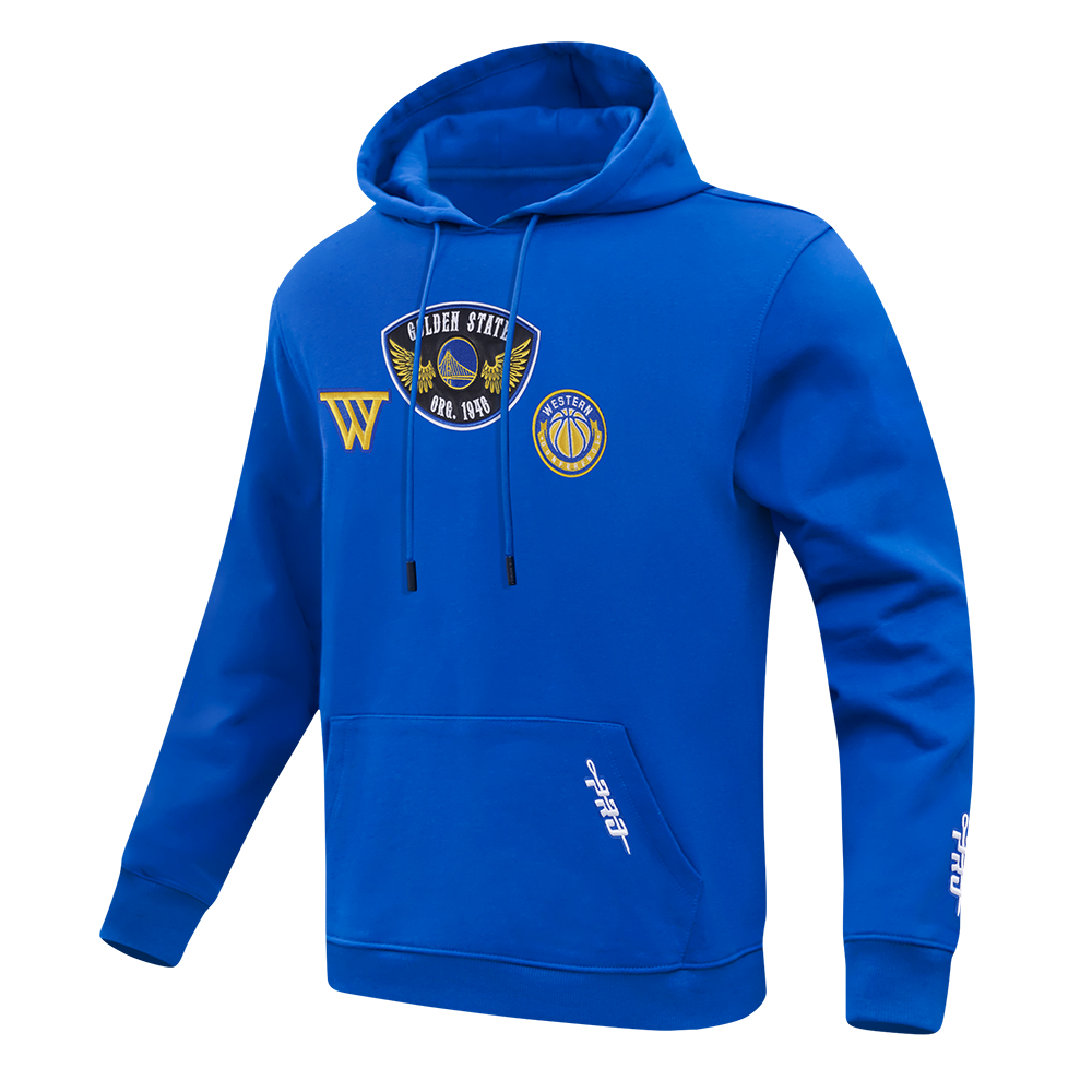 NBA GOLDEN STATE WARRIORS BORN FOR SPORT MEN'S FLC PO HOODIE (ROYAL BLUE)