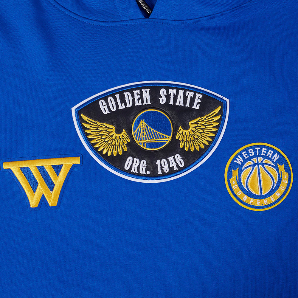 NBA GOLDEN STATE WARRIORS BORN FOR SPORT MEN'S FLC PO HOODIE (ROYAL BLUE)