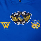 NBA GOLDEN STATE WARRIORS BORN FOR SPORT MEN'S FLC PO HOODIE (ROYAL BLUE)