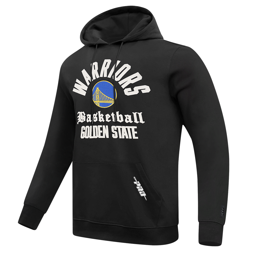 NBA GOLDEN STATE WARRIORS MODERN ORIGINALS MEN'S FLC PO HOODIE (BLACK)