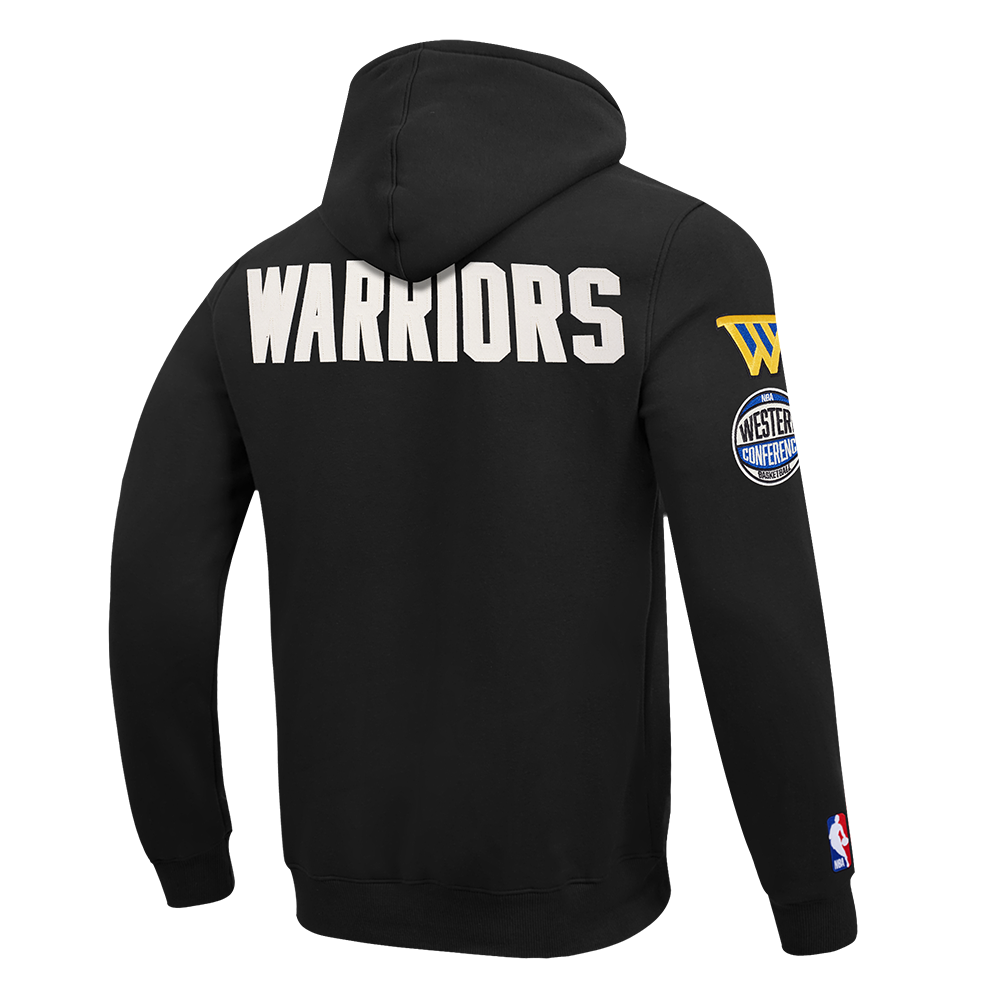 NBA GOLDEN STATE WARRIORS MODERN ORIGINALS MEN'S FLC PO HOODIE (BLACK)