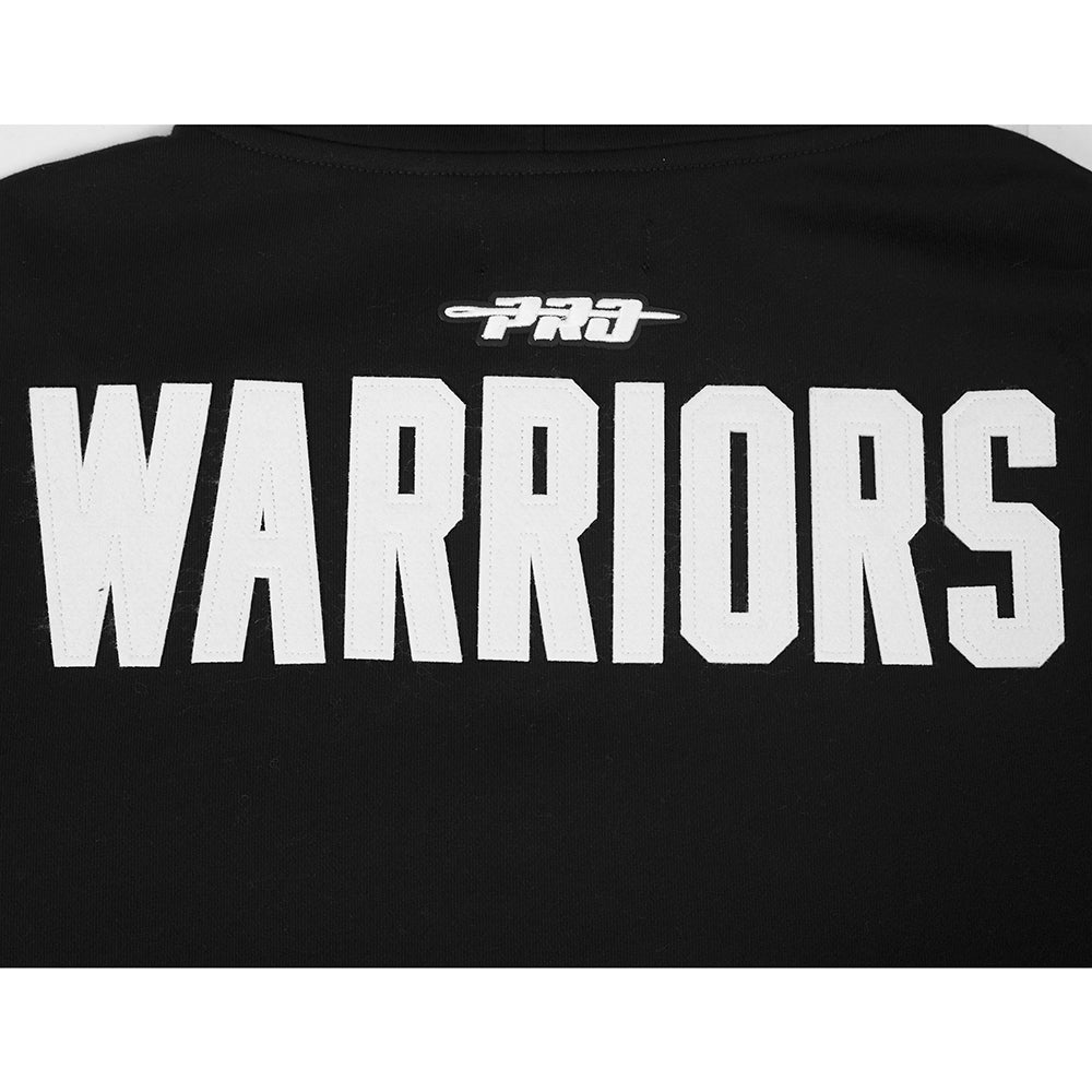 NBA GOLDEN STATE WARRIORS MODERN ORIGINALS MEN'S FLC PO HOODIE (BLACK)
