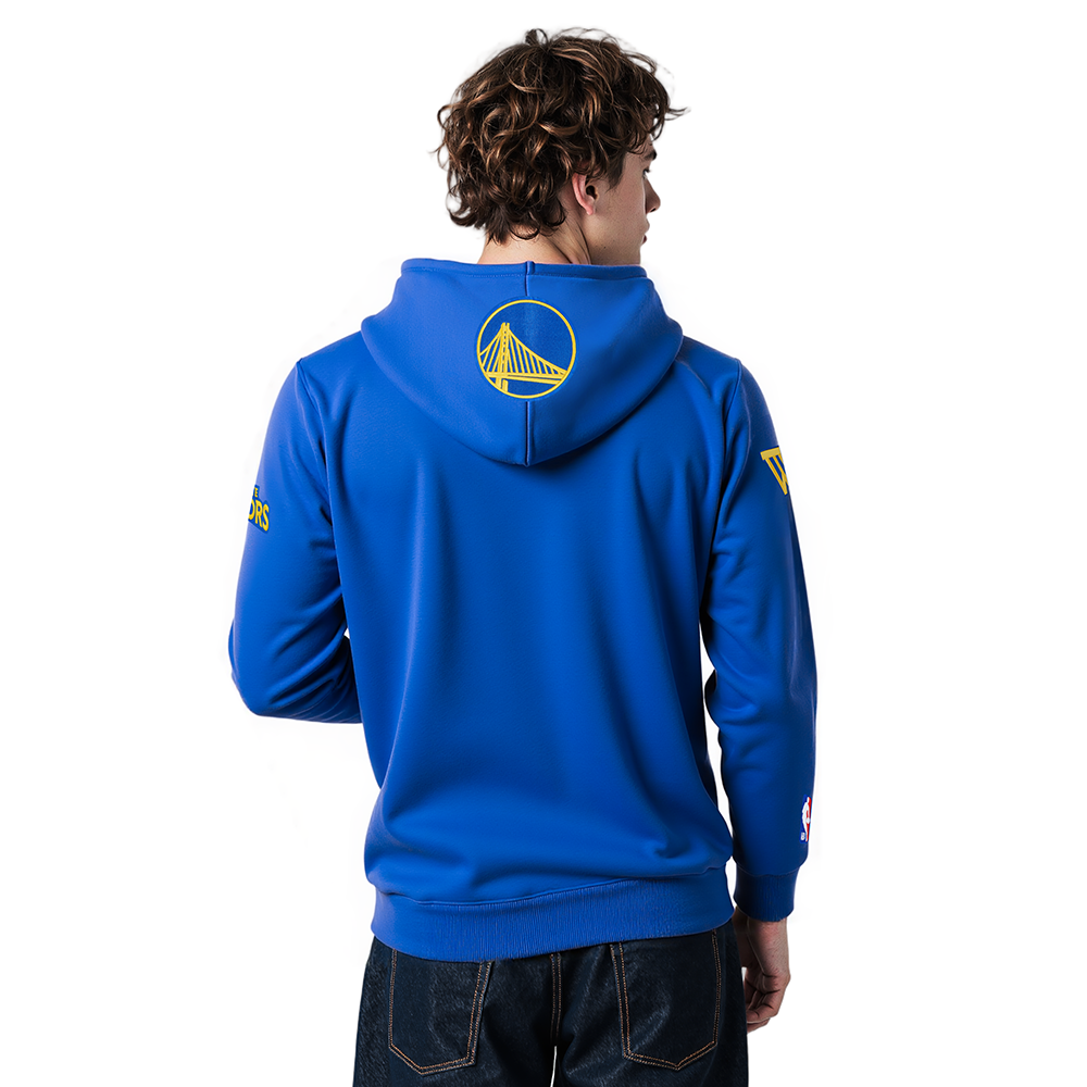 NBA GOLDEN STATE WARRIORS CITY ARCH MEN'S FLC PO HOODIE (ROYAL BLUE)