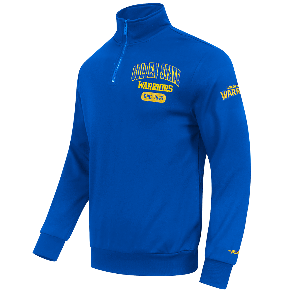 NBA GOLDEN STATE WARRIORS CITY ARCH MEN'S FLC 1/4 ZIP (ROYAL BLUE)