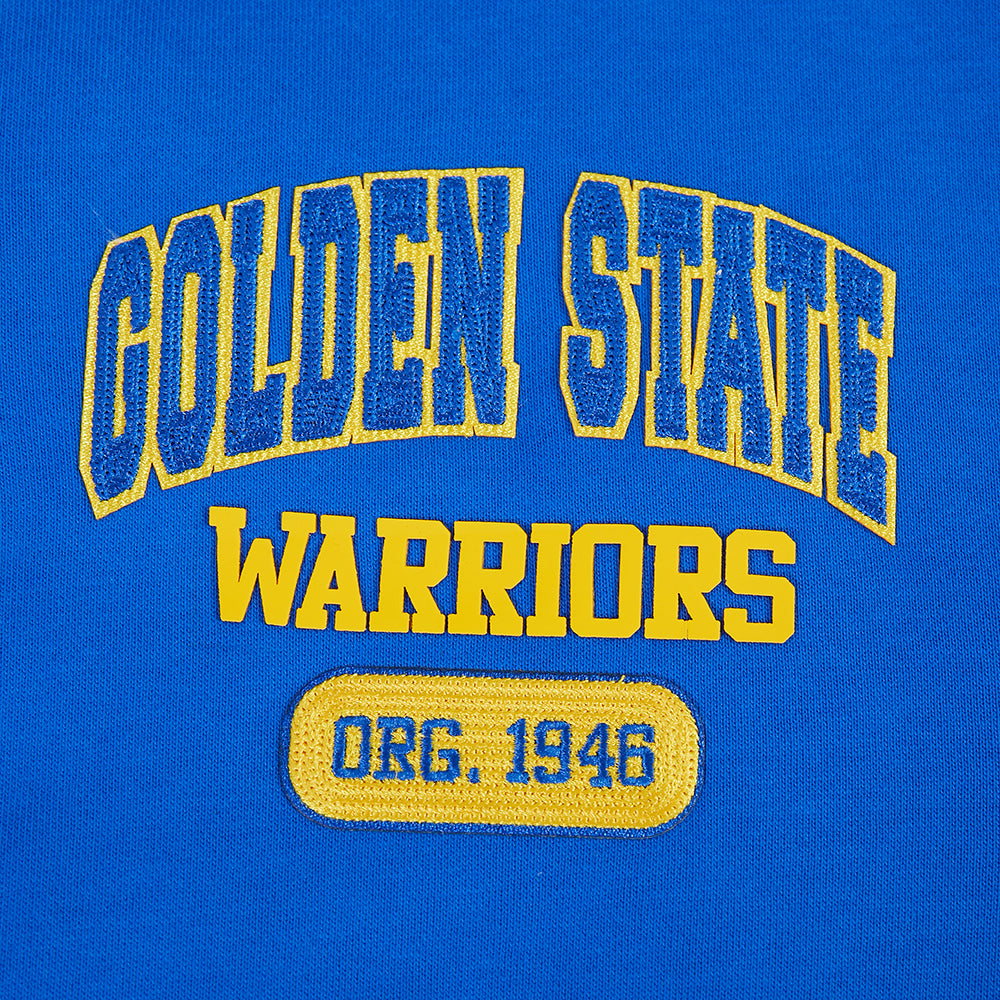 NBA GOLDEN STATE WARRIORS CITY ARCH MEN'S FLC 1/4 ZIP (ROYAL BLUE)