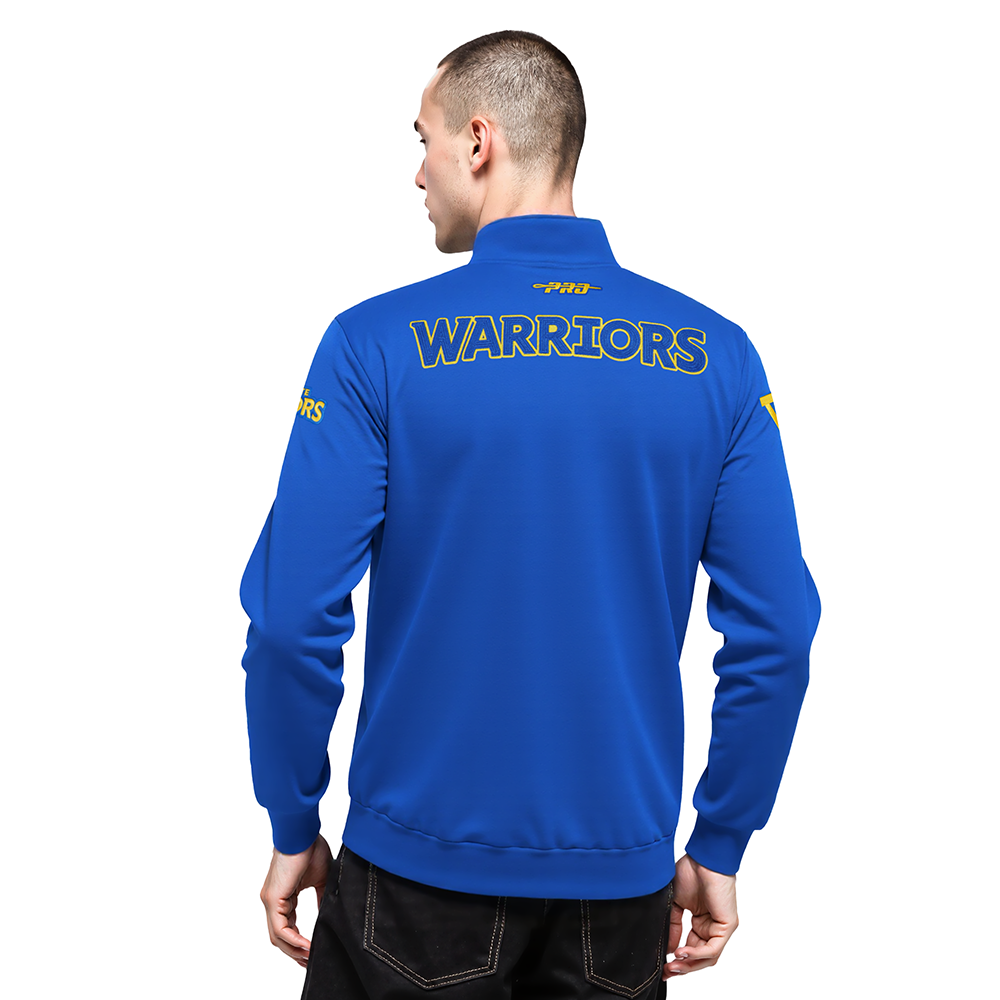 NBA GOLDEN STATE WARRIORS CITY ARCH MEN'S FLC 1/4 ZIP (ROYAL BLUE)