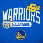 NBA GOLDEN STATE WARRIORS LETTERMAN CHANDAIL À CAPUCHON POUR HOMME (BLEU ROYAL)