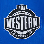 NBA GOLDEN STATE WARRIORS LETTERMAN CHANDAIL À CAPUCHON POUR HOMME (BLEU ROYAL)