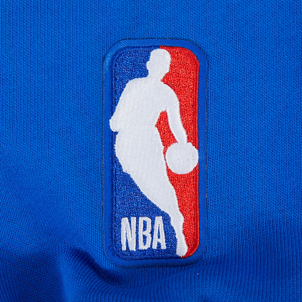 NBA GOLDEN STATE WARRIORS LETTERMAN CHANDAIL À CAPUCHON POUR HOMME (BLEU ROYAL)