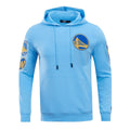 NBA GOLDEN STATE WARRIORS CLASSIC CHENILLE MEN'S PULLOVER HOODIE (UNIVERSITY BLUE)
