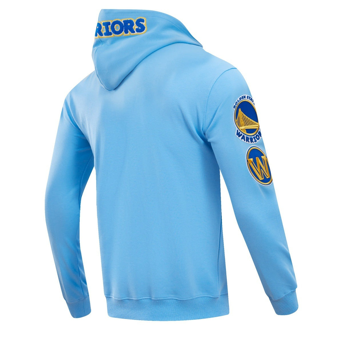 NBA GOLDEN STATE WARRIORS CLASSIC CHENILLE MEN'S PULLOVER HOODIE (UNIVERSITY BLUE)