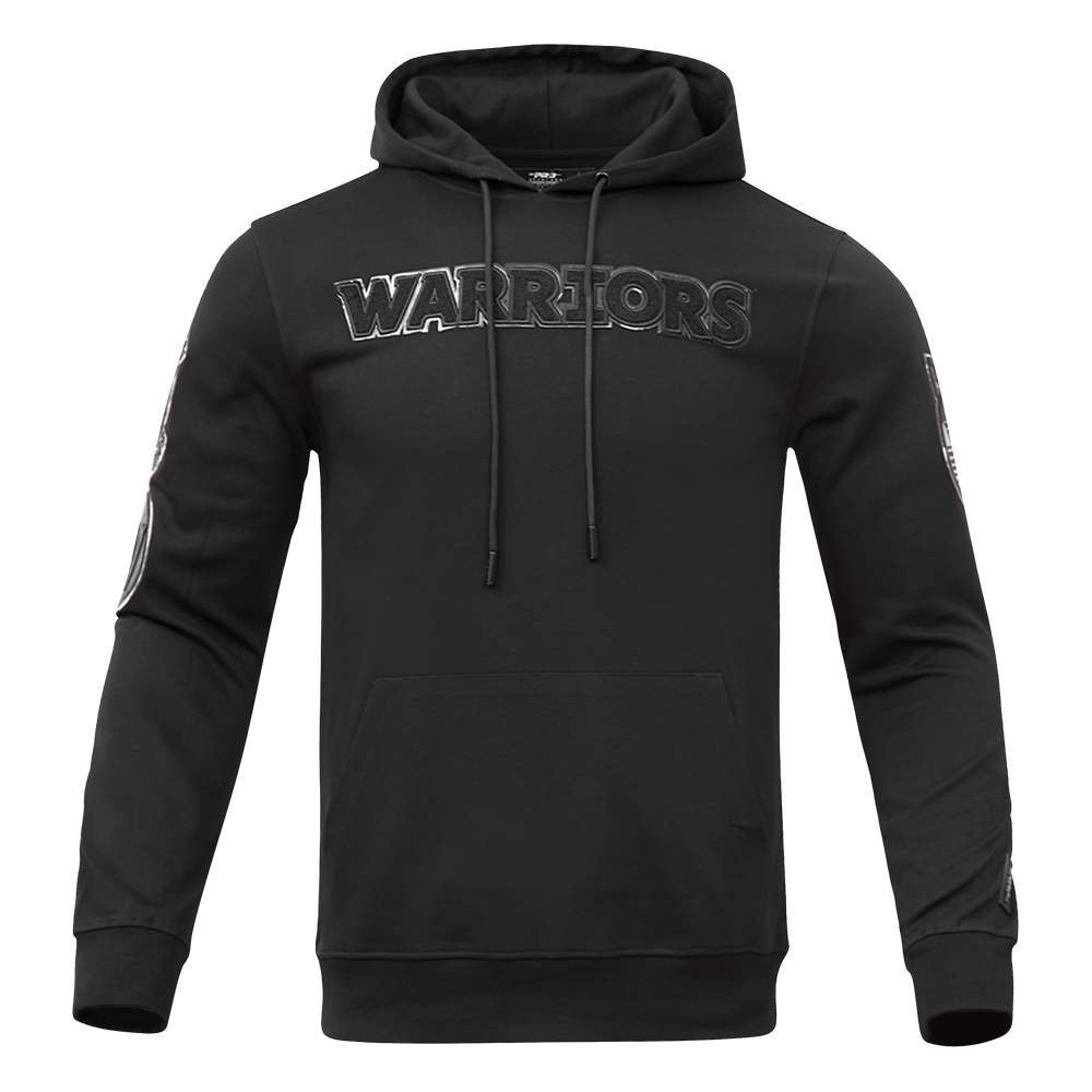 NBA GOLDEN STATE WARRIORS TRIPLE BLACK CHANDAIL À CAPUCHON À LOGO (TRIPLE NOIR)