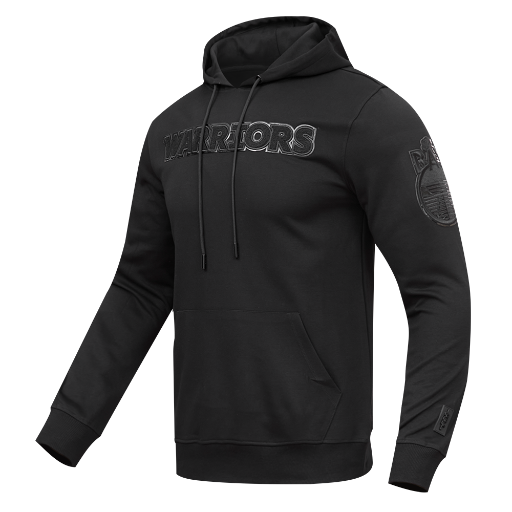 NBA GOLDEN STATE WARRIORS TRIPLE BLACK LOGO HOODIE (TRIPLE BLACK)