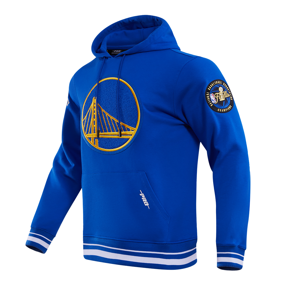 NBA GOLDEN STATE WARRIORS RETRO CLASSIC MEN'S PULLOVER HOODIE (ROYAL BLUE)