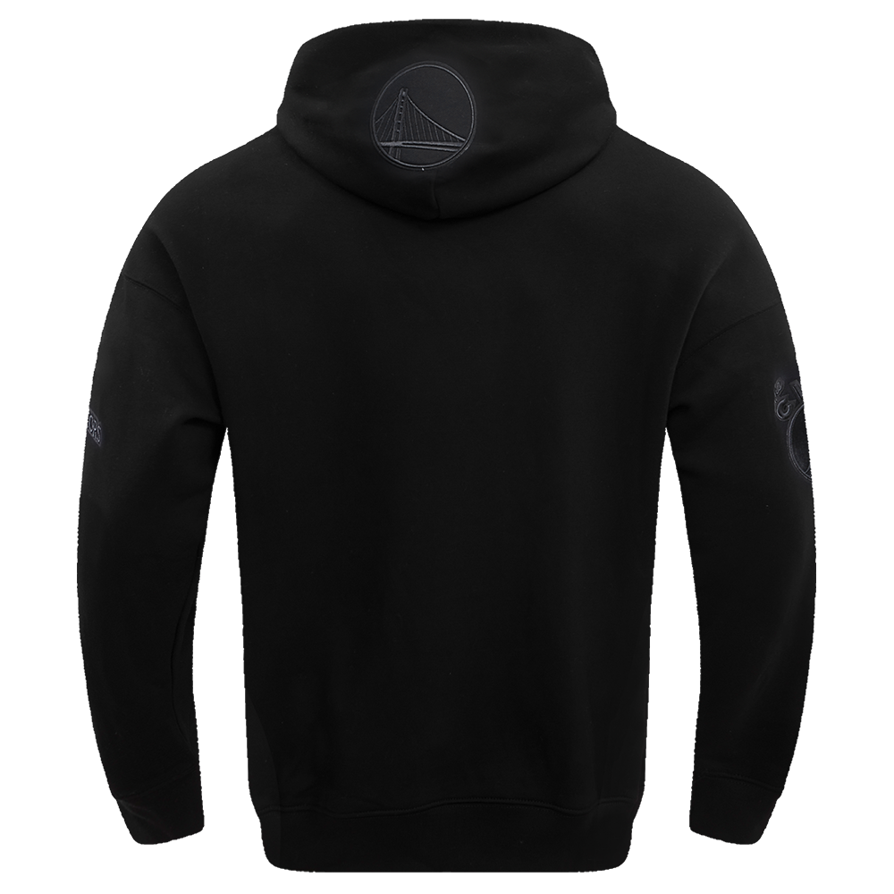 NBA GOLDEN STATE WARRIORS NEUTRAL DROP SHOULDER MEN'S PULLOVER HOODIE (BLACK)