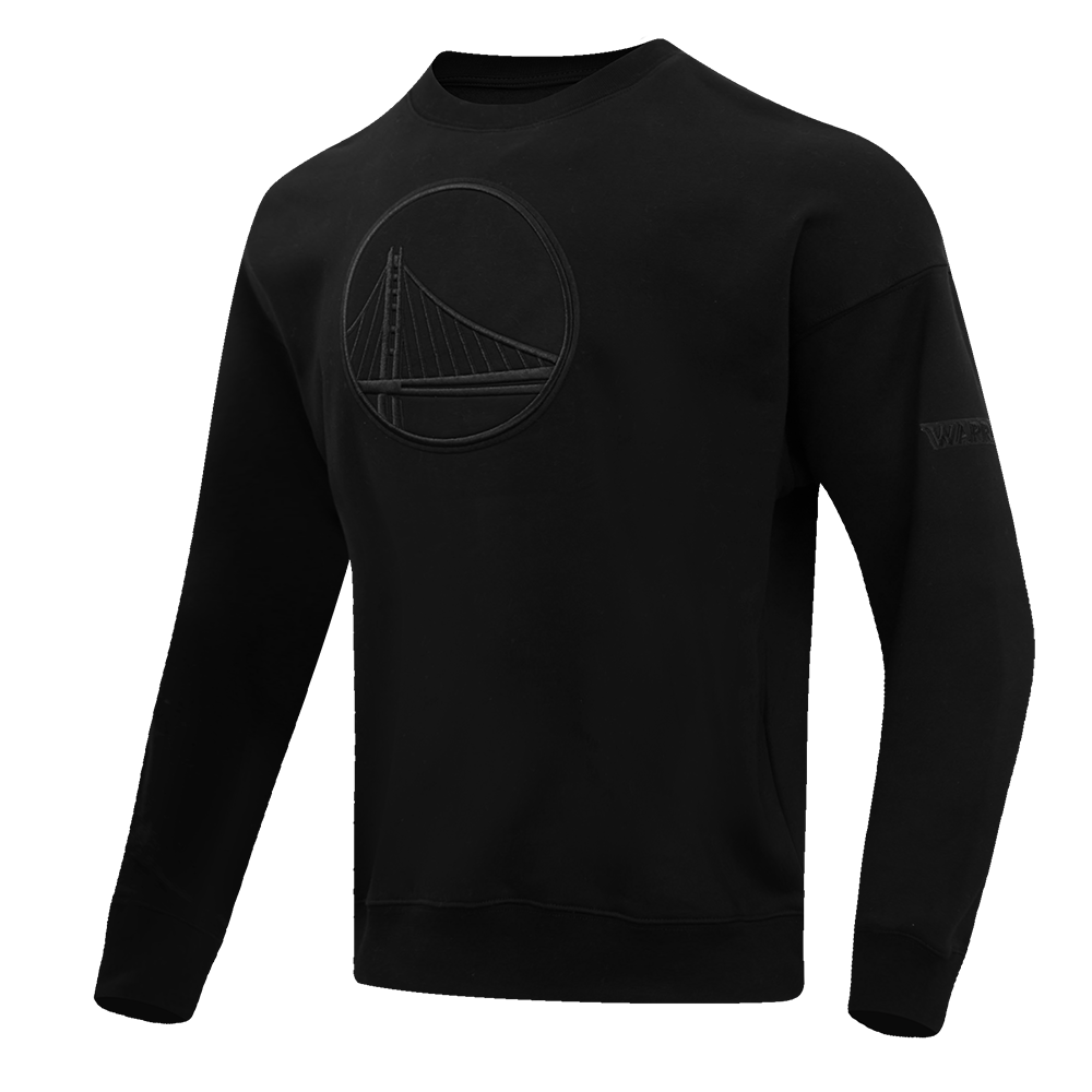 NBA GOLDEN STATE WARRIORS NEUTRAL DROP SHOULDER MEN'S CREWNECK (BLACK)