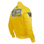 NBA GOLDEN STATE WARRIORS SOUVENIR BLOUSON EN SATIN POUR HOMME (JAUNE)