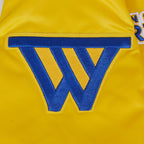 NBA GOLDEN STATE WARRIORS SOUVENIR BLOUSON EN SATIN POUR HOMME (JAUNE)