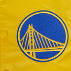 NBA GOLDEN STATE WARRIORS SOUVENIR BLOUSON EN SATIN POUR HOMME (JAUNE)