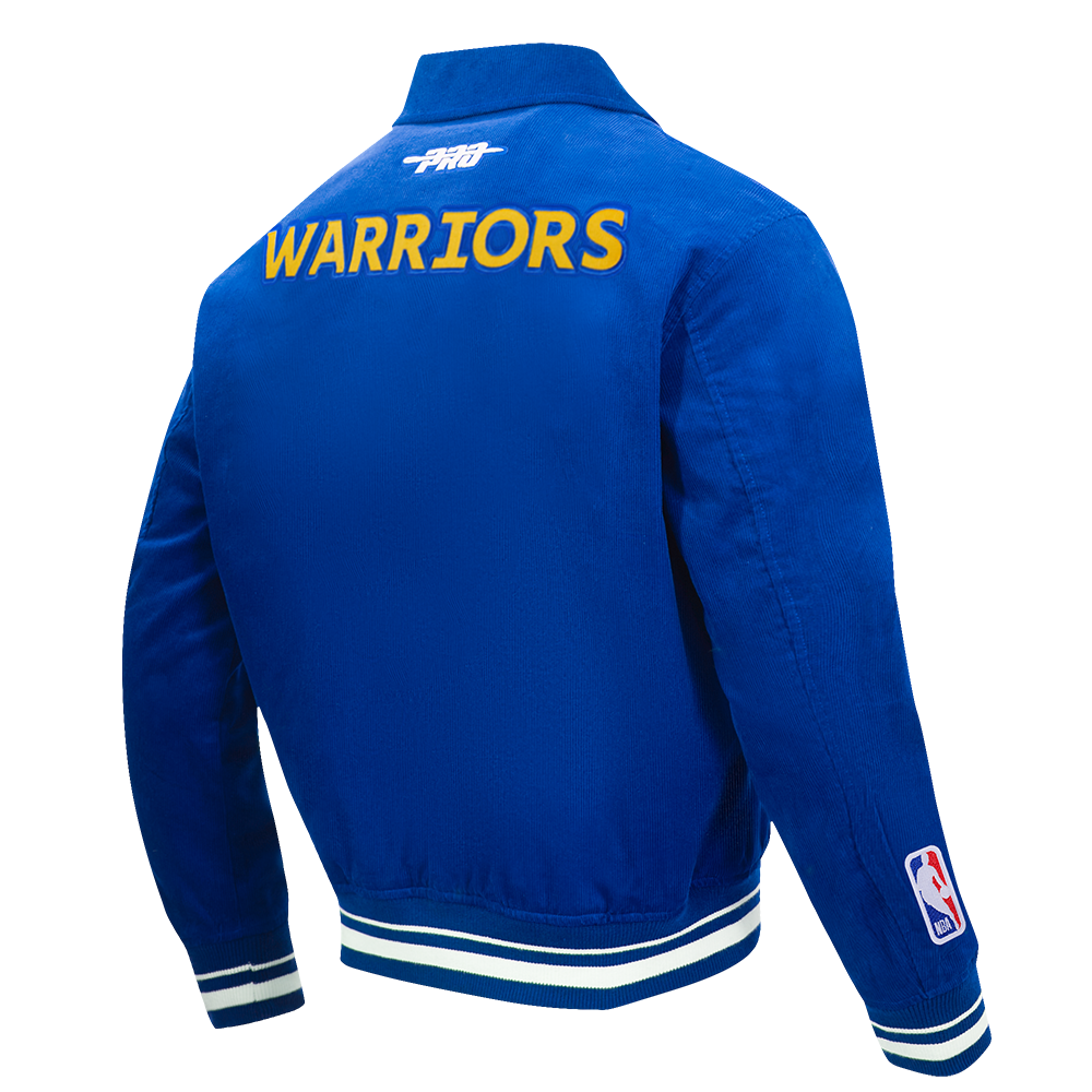 NBA GOLDEN STATE WARRIORS CLASSIC CORDUROY MANTEAU POUR HOMME (BLEU ROYAL)
