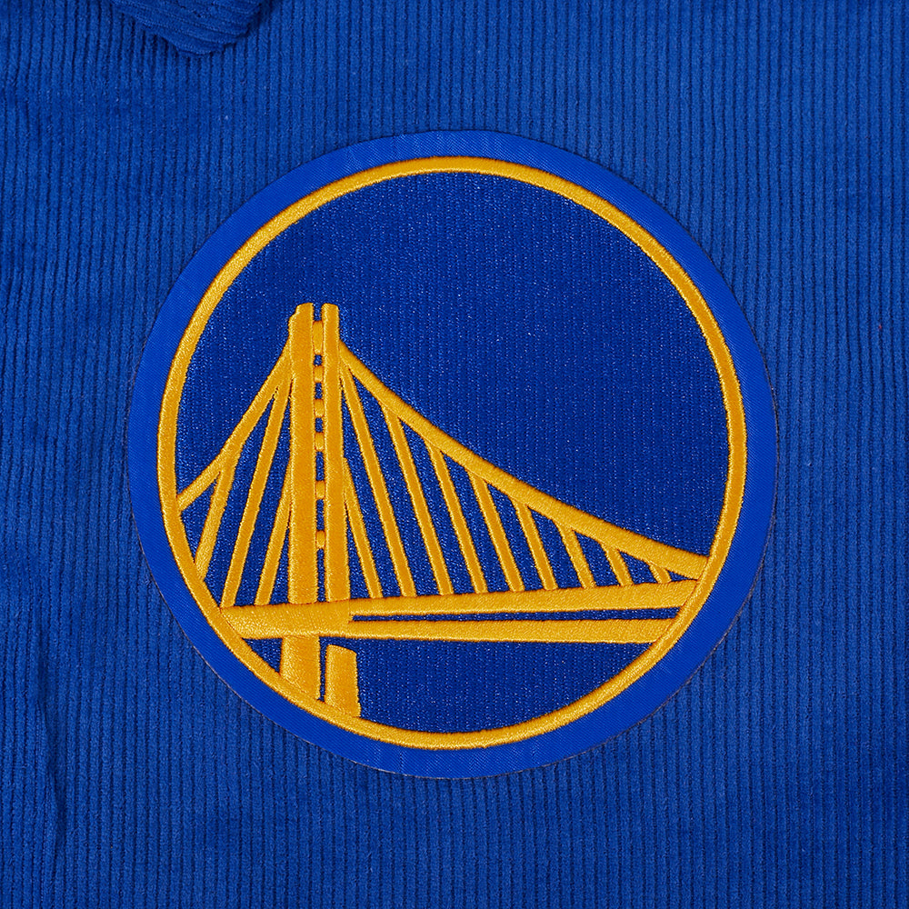 NBA GOLDEN STATE WARRIORS CLASSIC CORDUROY MANTEAU POUR HOMME (BLEU ROYAL)