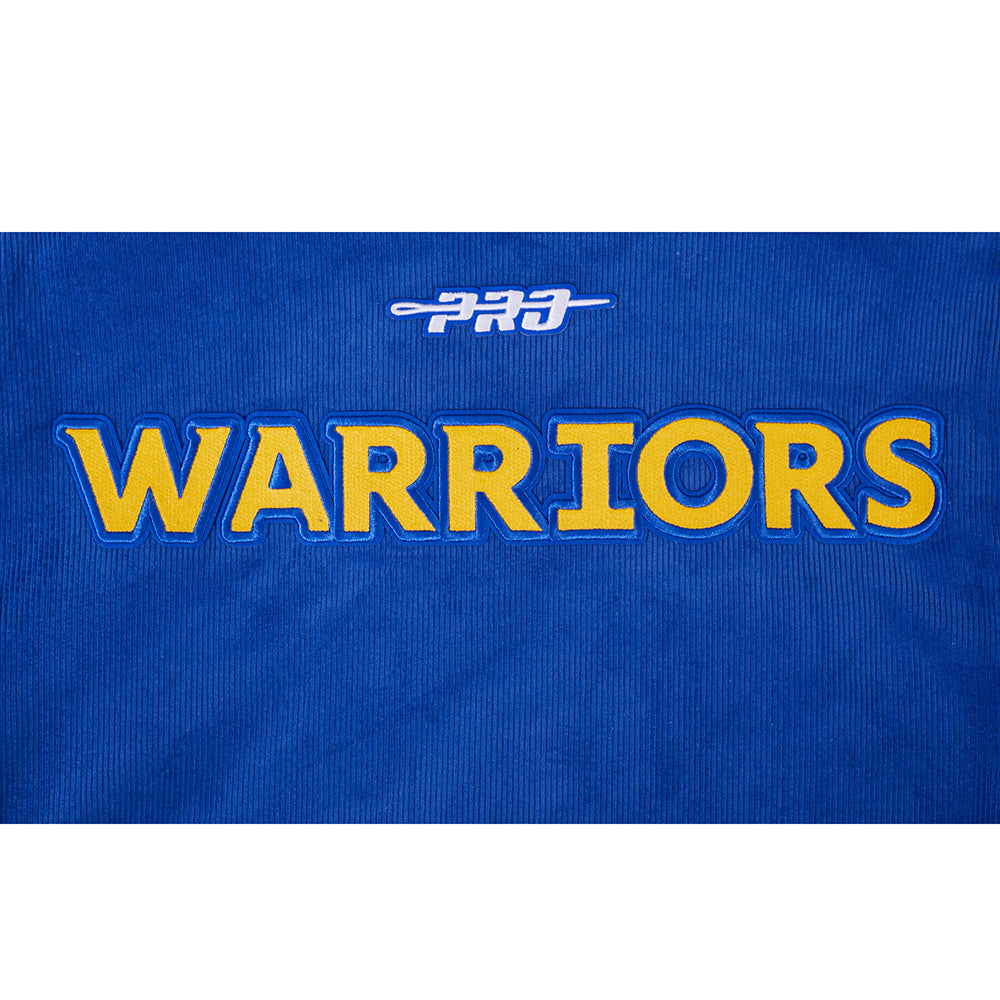 NBA GOLDEN STATE WARRIORS CLASSIC CORDUROY MANTEAU POUR HOMME (BLEU ROYAL)