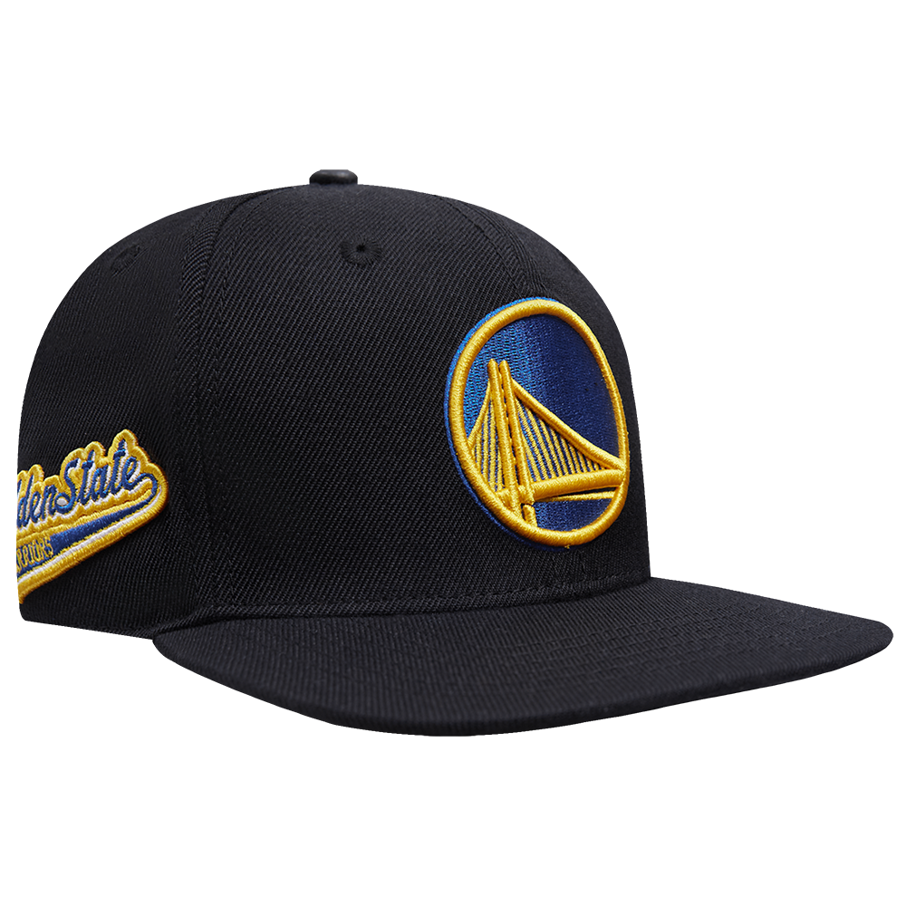 NBA GOLDEN STATE WARRIORS SCRIPT TAIL WOOL SNAPBACK (BLACK)