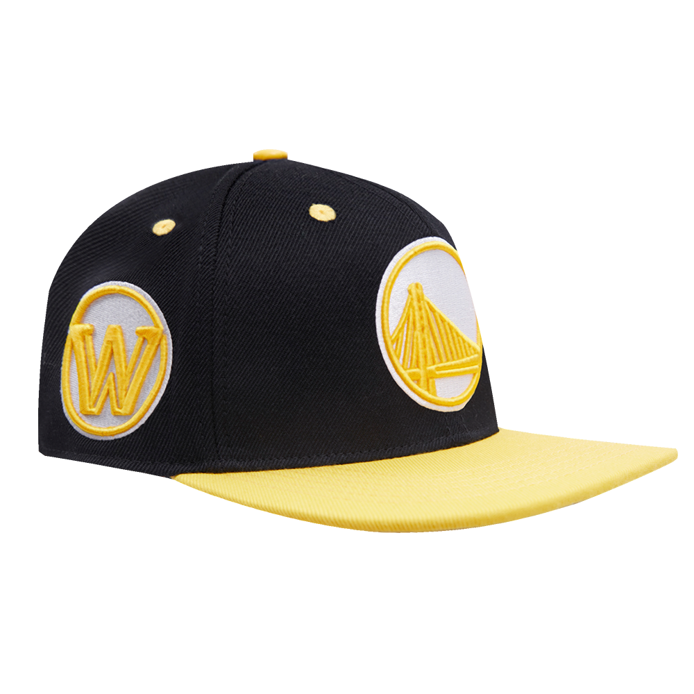 NBA GOLDEN STATE WARRIORS 2 TONE WOOL SNAPBACK HAT (BLACK/YELLOW)