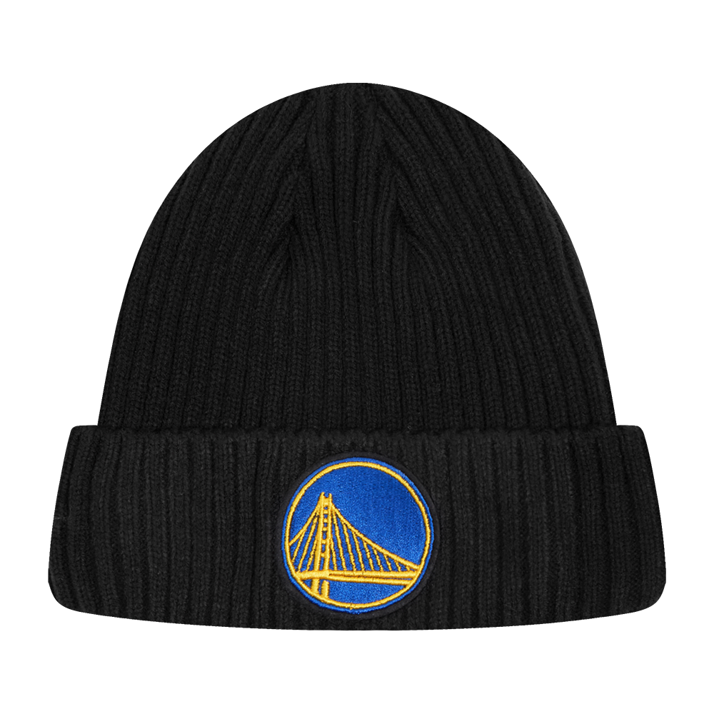 NBA GOLDEN STATE WARRIORS OLD ENGLISH BEANIE (BLACK)