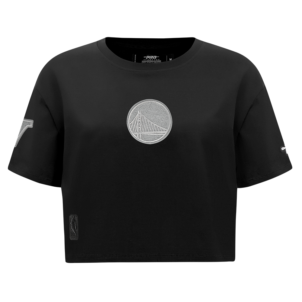 NBA GOLDEN STATE WARRIORS REVERSE FRENCH TERRY T-SHIRT EN JERSEY SIMPLE À COUPE CARRÉE POUR FEMME (COQUILLE D'ŒUF)