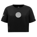 NBA GOLDEN STATE WARRIORS REVERSE FRENCH TERRY T-SHIRT EN JERSEY SIMPLE À COUPE CARRÉE POUR FEMME (COQUILLE D'ŒUF)
