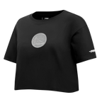 NBA GOLDEN STATE WARRIORS REVERSE FRENCH TERRY T-SHIRT EN JERSEY SIMPLE À COUPE CARRÉE POUR FEMME (COQUILLE D'ŒUF)