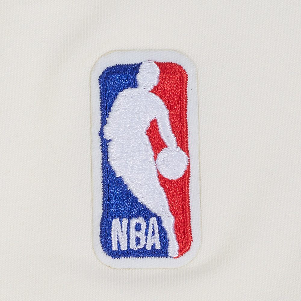 NBA GOLDEN STATE WARRIORS RETRO CASCADE T-SHIRT À BORDURES CONTRASTANTES POUR FEMME (COQUILLE D'ŒUF/BLEU ROYAL)