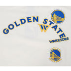 NBA GOLDEN STATE WARRIORS RETRO CASCADE T-SHIRT À BORDURES CONTRASTANTES POUR FEMME (COQUILLE D'ŒUF/BLEU ROYAL)
